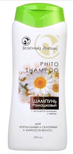 Изображение товара Зеленый Алтай фито-шампунь Ромашковый для нормальных и жирных волос, 400 мл Зеленый Алтай фито-шампунь Ромашковый для нормальных и жирных волос, 400 мл фотография