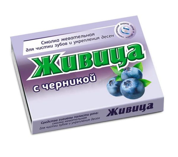 Изображение товара Смолка жевательная Живица с черникой, Алтайский нектар, 5 шт. Смолка жевательная Живица с черникой, Алтайский нектар, 5 шт. фотография