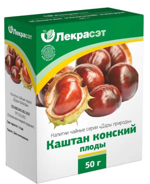 Каштан конский, плоды, 50 г (Лекра-сэт) фотография