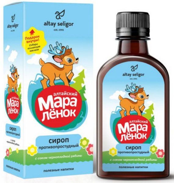 Изображение товара Сироп Алтайский мараленок Противопростудный Алтай-Селигор 200мл Сироп Алтайский мараленок Противопростудный Алтай-Селигор 200мл фотография