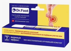 Крем-бальзам для ног Паста для удаления натоптышей Dr.foot 20мл