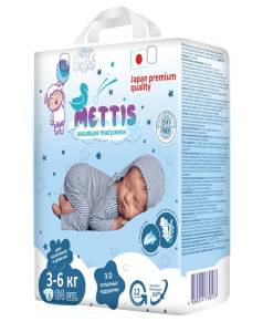 Подгузники детские METTIS S 3-6кг 84шт